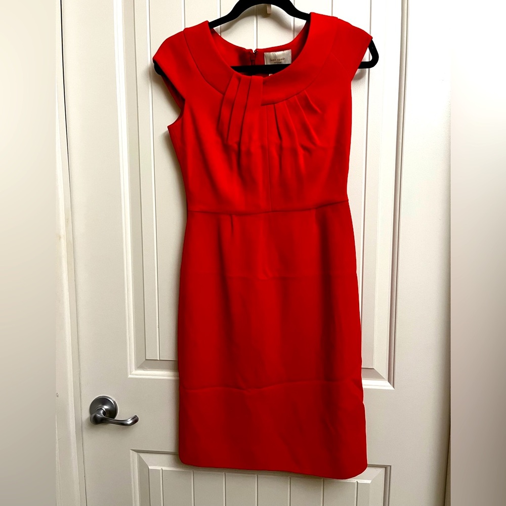 Kate Spade Red Raya Wool Blend Dress, size 2.